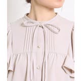 【洗える・リボン取り外し可】フリルジョーゼットブラウス | Couture brooch | 詳細画像35 