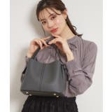 チャコールグレー(014) | 2wayレザー調ハンドバッグ | Couture brooch