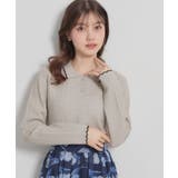 【洗える着映え】ビジュー釦ポロニット | Couture brooch | 詳細画像16 