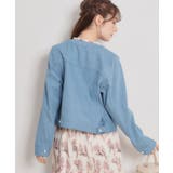 【洗える・綿100％】パール調ボタン デニムジャケット | Couture brooch | 詳細画像6 