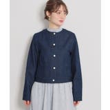 【洗える・綿100％】パール調ボタン デニムジャケット | Couture brooch | 詳細画像24 