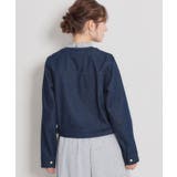 【洗える・綿100％】パール調ボタン デニムジャケット | Couture brooch | 詳細画像26 