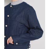 【洗える・綿100％】パール調ボタン デニムジャケット | Couture brooch | 詳細画像30 