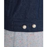 【洗える・綿100％】パール調ボタン デニムジャケット | Couture brooch | 詳細画像33 