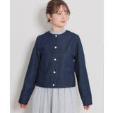 【洗える・綿100％】パール調ボタン デニムジャケット | Couture brooch | 詳細画像27 