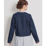 【洗える・綿100％】パール調ボタン デニムジャケット | Couture brooch | 詳細画像28 