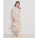 【洗える・着映え】チューリップ柄 ワンピース | Couture brooch | 詳細画像2 