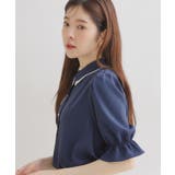 【通勤・洗える】配色ダブルカラー ブラウス | Couture brooch | 詳細画像35