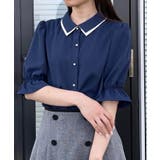 【通勤・洗える】配色ダブルカラー ブラウス | Couture brooch | 詳細画像39