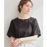 ブラック(019) | 【接触冷感・UVカット・洗える】バルーンスリーブ トップス | Couture brooch