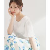 オフホワイト(003) | 【接触冷感・UVカット・洗える】マジョリカプリーツ スリーブ トップス | Couture brooch