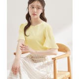 ライトイエロー(030) | 【接触冷感・UVカット・洗える】マジョリカプリーツ スリーブ トップス | Couture brooch