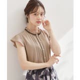 ピンク(574) | 【洗える】ピコレース ピンタックブラウス | Couture brooch