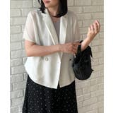 【洗える】メッシュ調 半袖ジャケット | Couture brooch | 詳細画像10