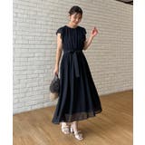 【洗える】袖フリル シフォン ギャザーワンピース | Couture brooch | 詳細画像7