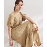 【体型カバー・洗濯機可】ウエストシャーリング Vネックワンピース | Couture brooch | 詳細画像12