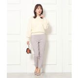 【ラクチンきれい見えパンツ】リボンハイパーストレッチパンツ | Couture brooch | 詳細画像1 