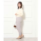 【ラクチンきれい見えパンツ】リボンハイパーストレッチパンツ | Couture brooch | 詳細画像2 