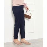 ネイビー(094) | 【ラクチンきれい見えパンツ】リボンハイパーストレッチパンツ | Couture brooch