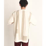 グレージュ(050) | ビッグシルエット総柄アソートTシャツ 幾何学/ドット/ストライプ/バックロゴ | THE SHOP TK