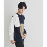異素材ブロッキングニットプルオーバー | THE SHOP TK | 詳細画像5