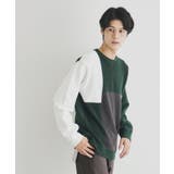 異素材ブロッキングニットプルオーバー | THE SHOP TK | 詳細画像9
