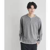 グレー(012) | スラブワッフルフェイクレイヤード長袖Tシャツ | THE SHOP TK