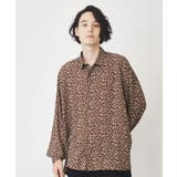 ブラウン(144) | フラワープリントシャツ | THE SHOP TK