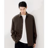 ブラウン(044) | シアサッカー長袖シャツ 【軽量/吸水速乾／イージーケア／洗濯機OK】 | THE SHOP TK