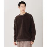 ブラウン(043) | 【包み込まれるような柔らかさ】配色モールニット 洗濯機OK | THE SHOP TK