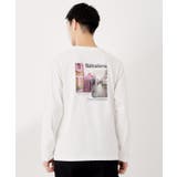 オフホワイト(003) | フォトグラフプリント長袖Tシャツ【洗濯機OK】 | THE SHOP TK