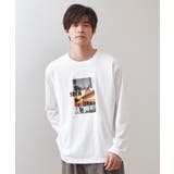 オフホワイト(603) | フォトグラフプリント長袖Tシャツ【洗濯機OK】 | THE SHOP TK