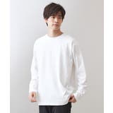 オフホワイト(003) | リンクスジオメトリック長袖Tシャツ【サスティナブル素材使用/洗濯機OK】 | THE SHOP TK