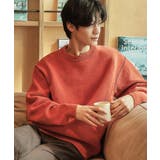 オレンジ(069) | 【大人の上品カジュアルを叶える】ハグするニット 洗濯機OK/6色展開 | THE SHOP TK