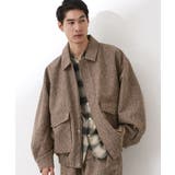 キャメルブラウン(441) | ツイードフライトビッグブルゾン 【洗濯機OK／セットアップ可】 | THE SHOP TK