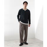 【一枚でコーディネートが完成!】レイヤード風キーネック長袖Tシャツ 洗濯機OK | THE SHOP TK | 詳細画像2