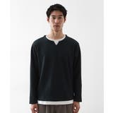 【一枚でコーディネートが完成!】レイヤード風キーネック長袖Tシャツ 洗濯機OK | THE SHOP TK | 詳細画像17