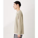 【一枚でコーディネートが完成!】レイヤード風キーネック長袖Tシャツ 洗濯機OK | THE SHOP TK | 詳細画像9