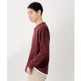 【一枚でコーディネートが完成!】レイヤード風キーネック長袖Tシャツ 洗濯機OK | THE SHOP TK | 詳細画像13