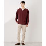 【一枚でコーディネートが完成!】レイヤード風キーネック長袖Tシャツ 洗濯機OK | THE SHOP TK | 詳細画像15