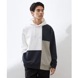 オフホワイト(103) | 【一枚で着映える】ポンチブロッキングパーカ 洗濯機OK | THE SHOP TK