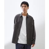 チャコールグレー(314) | ダブルポケットストライプ長袖シャツ 【洗濯機OK】 | THE SHOP TK