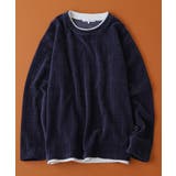 【心地良い、滑らかさ】レイヤード風ケーブル ニットソー 【洗濯機OK】 | THE SHOP TK | 詳細画像1