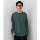 ブルーグリーン(097) | ハンドステッチ長袖Tシャツ 【洗濯機OK】 | THE SHOP TK