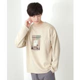 アイボリー(004) | スエード フォトプリントスウェット 【洗濯機OK】 | THE SHOP TK