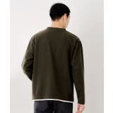【一枚でコーディネートが完成！】レイヤード風クルーネック長袖Tシャツ 洗濯機OK | THE SHOP TK | 詳細画像2 
