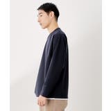 【一枚でコーディネートが完成！】レイヤード風クルーネック長袖Tシャツ 洗濯機OK | THE SHOP TK | 詳細画像13 