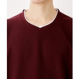 【一枚でコーディネートが完成！】レイヤード風クルーネック長袖Tシャツ 洗濯機OK | THE SHOP TK | 詳細画像20 