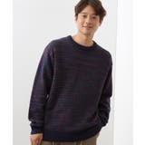 ネイビー(194) | バーズアイグラデーションニット 洗濯機OK/ユニセックスでおすすめ! | THE SHOP TK