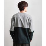 バイカラー モール風長袖Tシャツ | THE SHOP TK | 詳細画像2